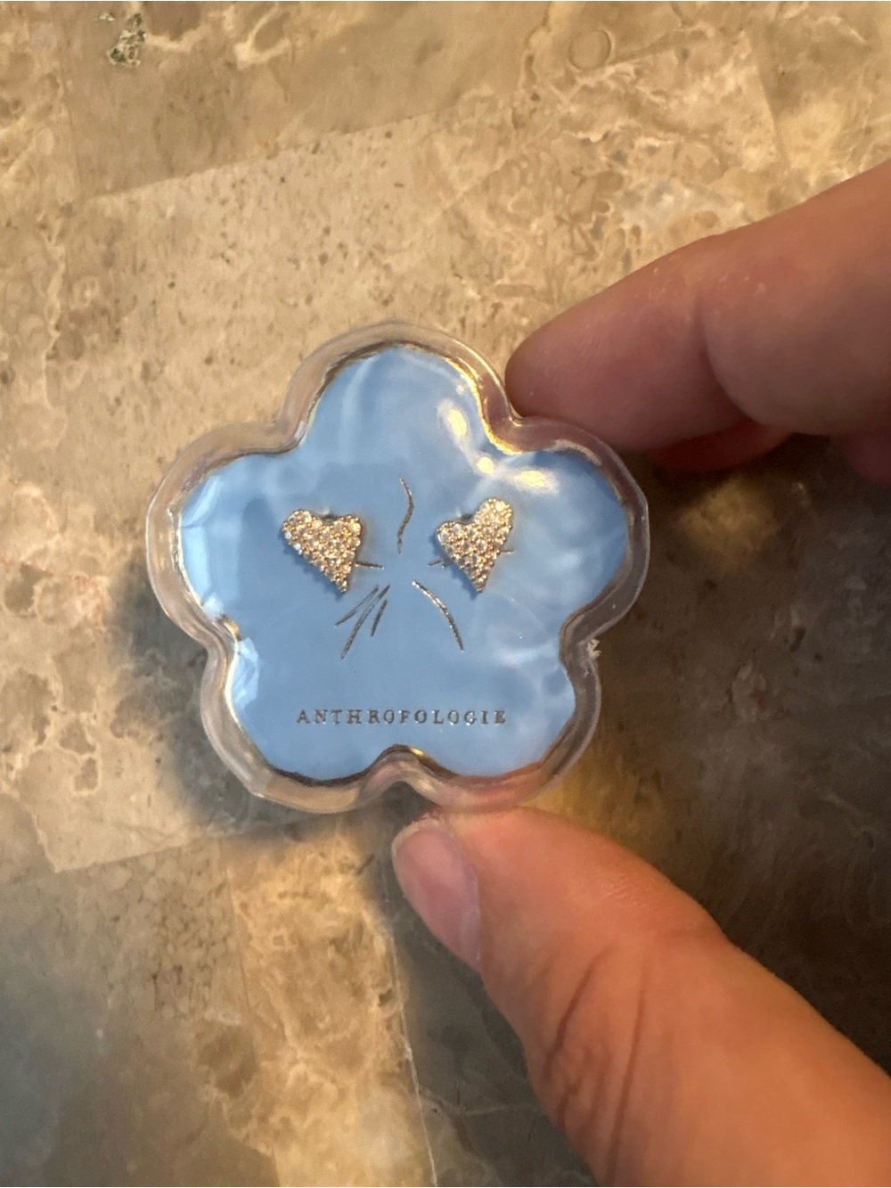 Anthropologie Heart Earrings